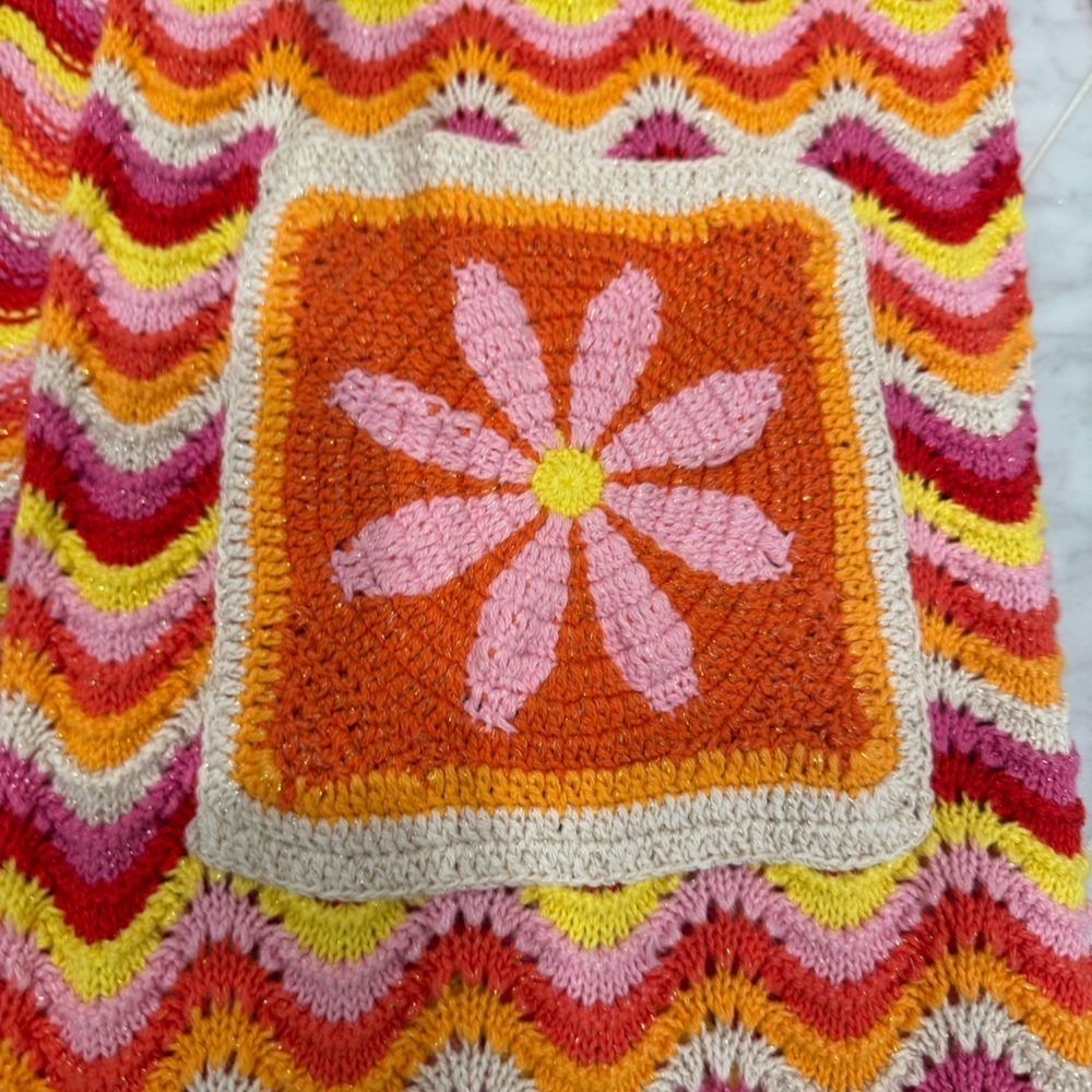 ME369 NEW Kimberley Sunshine Crochet Knit long open Cardigan coat size XS/S - Picture 9 of 16